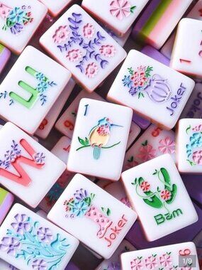 Virora Mahjong Set Complete Florea 4 Layer Purple American Tiles NIB